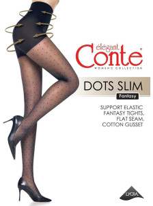 Колготки Conte Dots Slim 40 Den в точку цвет Nero размер 4