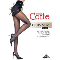 Колготки Conte Dots Slim в точку с утягивающими шортиками 40 Den цвет Nero размер 5