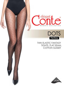Колготки Conte Dots Горошек 20 Den цвет Grafit размер 3