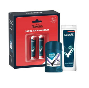 Подарочный набор Rexona Энергия Уверенности для мужчин дезодорант стик 50 мл и гель для душа 180 мл