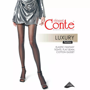 Колготки Conte Luxury с люрексом 30 Den цвет Nero размер 3