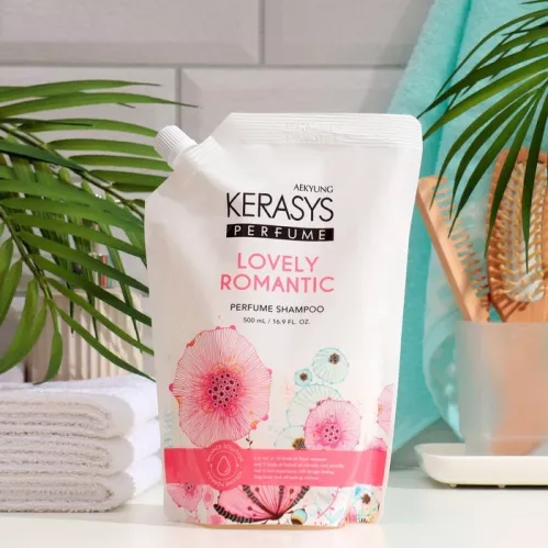 Шампунь для волос KeraSys Perfumed Line Романтик увлажняющий с гиалуроновой кислотой мягкая упаковка 500 мл – 1