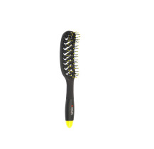 Расческа-щетка для волос Dewal Beauty Banana black массажная прямоугольная продувная узкая пластиковый штифт 8 рядов