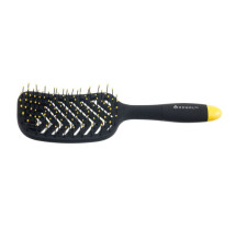 Расческа-щетка для волос Dewal Beauty Banana black прямоугольная продувная пластиковый штифт 13 рядов