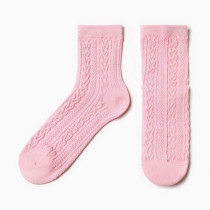 Носки Hobby Line женские розовый рельефная косичка размер 36-40