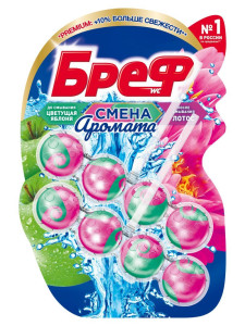Туалетный блок Бреф Перфюм Свитч Цветущая яблоня и лотос 2*50 г - 1