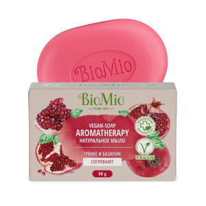 BioMio Bio-Soap Натуральное мыло Гранат и базилик /90
