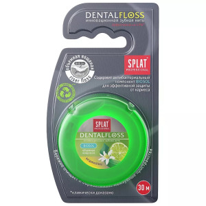 Зубная нить Splat Professional DentalFloss бергамот и лайм 30 м