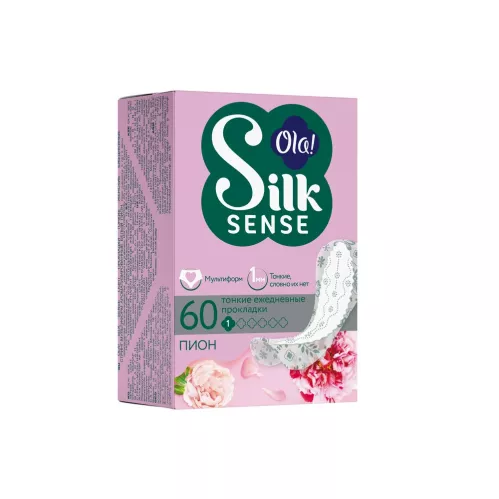 Прокладки ежедневные Ola! Silk Sense стринг-мультиформ белый пион 60 шт – 1