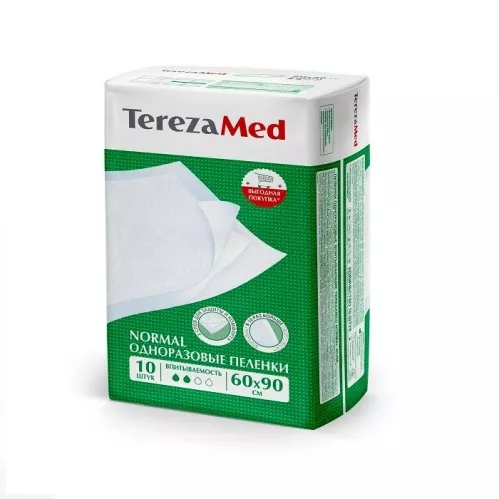 Пеленки впитывающие TerezaMed Normal одноразовые 60х90 см 10 шт – 1