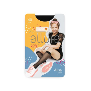 РАСПРОДАЖА !!! Аллюр Гольфы дет. ALISA горошек белый 40 den