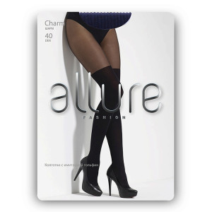 РАСПРОДАЖА !!! Аллюр Колготки CHARM имитац гольфин, BLU 40 den р.3