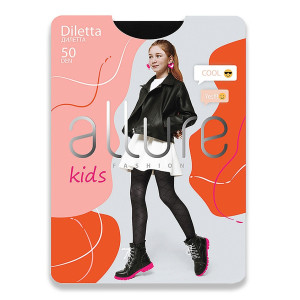 РАСПРОДАЖА !!! Аллюр Колготки дет. DILETTA ромбы синий 50 den р.140-146