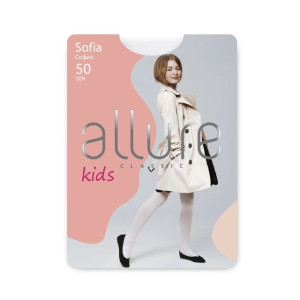 РАСПРОДАЖА !!! Аллюр Колготки дет. SOFIA гладкие синий 50 den р.128-134