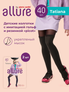 РАСПРОДАЖА !!! Аллюр Колготки дет. TATIANA гольфы синий 40 den р.140-146