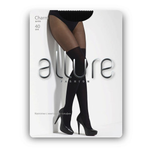 Аллюр Колготки CHARM имитац гольфин, NERO 40 den р.4