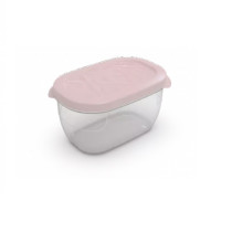 Контейнер для хранения продуктов Полимербыт Flexo прямоугольный розовый 0.65 л