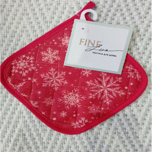 Прихватка Fine Line Снежные искры рогожка 18х18 см