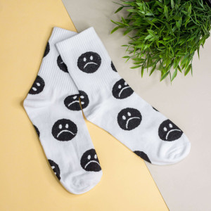 Носки MilotaBox женские Black smile размер 35-40