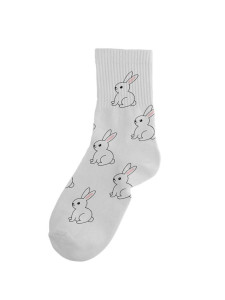 Носки MilotaBox женские Fluffy bunny белый размер 35-40