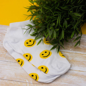 Носки MilotaBox женские Happy smile белый размер 35-40