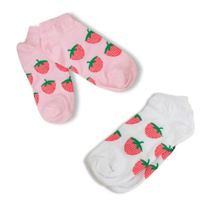 Носки MilotaBox женские Strawberry Pink&White 2 пары размер 35-40