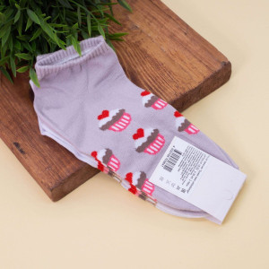 Носки MilotaBox женские Sweet cake White&Beige 2 пары размер 35-40