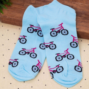 Носки iLikeGift Bike женские цвет голубой размер 35-40