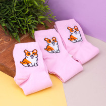 Носки iLikeGift Dog женские цвет розовый размер 35-40