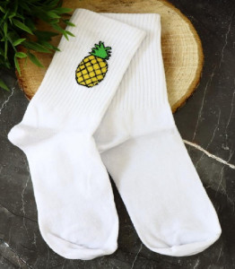 Носки iLikeGift Pineapple женские цвет белый размер 35-40