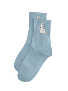 Носки iLikeGift Cute bunny женские цвет голубой размер 35-40