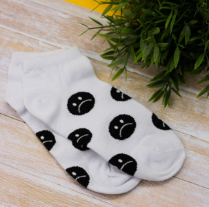 Носки iLikeGift Sad smile женские размер 35-40