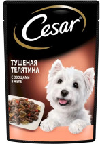 Корм для собак Cesar тушеная телятина с овощами 85 гр