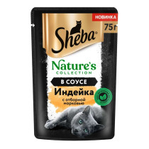 Корм для кошек Sheba влажный индейка и морковь 75 гр