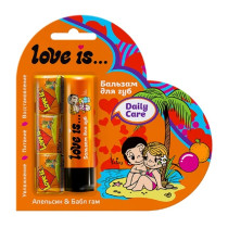 Бальзам для губ Love is… Апельсин и бабл гам с жевательной резинкой 4.2 гр