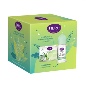 Подарочный набор Duru Emotion Дезодорант-ролик Natural Breeze 50 мл и мыло туалетное Алоэ 106 гр