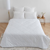 Одеяло блегченное файбер микрофибра белый 172х205 см