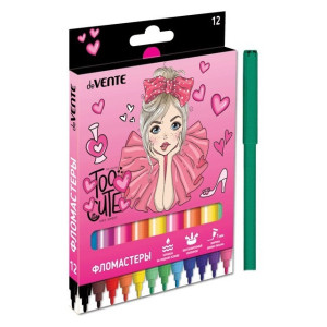 Фломастеры deVENTE Too Cute Girl 12 цветов