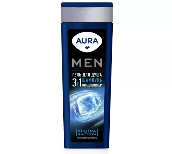 Гель для душа Aura Men Ультра чистота 3в1 380 мл – 1