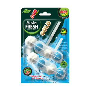 Туалетный блок Master Fresh Duo effect 800 смываний 5в1 формула Морская свежесть 2 шт