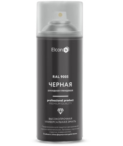 Эмаль Elcon RAL9005 аэрозольная алкидная универсальная черная глянцевая 520 мл
