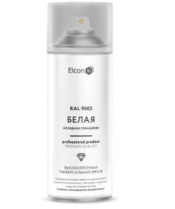 Эмаль Elcon RAL7040 аэрозольная алкидная универсальная белая глянцевая 520 мл