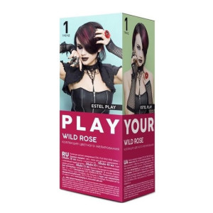 Краска для волос Estel Play Wild Rose для цветного мелирования Тренд 1 брусничный 95 мл