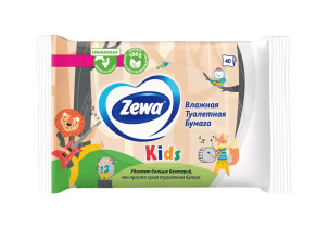 Туалетная бумага влажная Zewa Kids Детская 40 шт