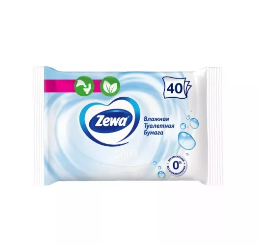 Туалетная бумага влажная Zewa Pure 40 шт – 1