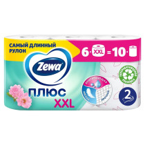 Туалетная бумага Zewa Плюс  XXL Цветы 2 слоя 6 рулонов
