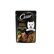 Корм для собак Cesar пауч с индейкой горохом и морковью в желе 80 гр