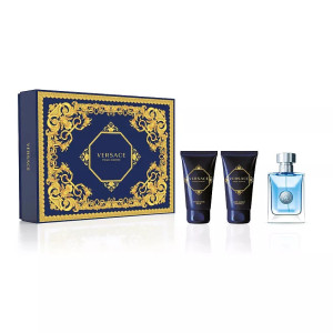 Подарочный набор Versace Pour Homme Man туалетная вода 50 мл, бальзам после бритья 50 мл и гель для душа 50 мл