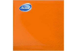 Салфетки бумажные Лилия Оранжевый 33х33 см 2-х слойные 20 шт 
