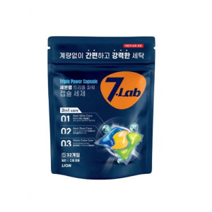 Капсулы для стирки Lion Korea 7 Lab Triple Power 3 в 1 32 шт